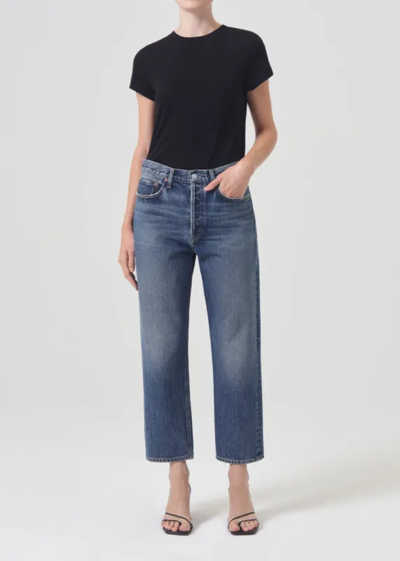 90's Crop Mid Rise Straight in Imagine sold by Agolde