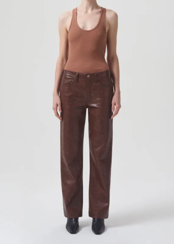 Sloane Mid Rise Straight in Cola made by Agolde