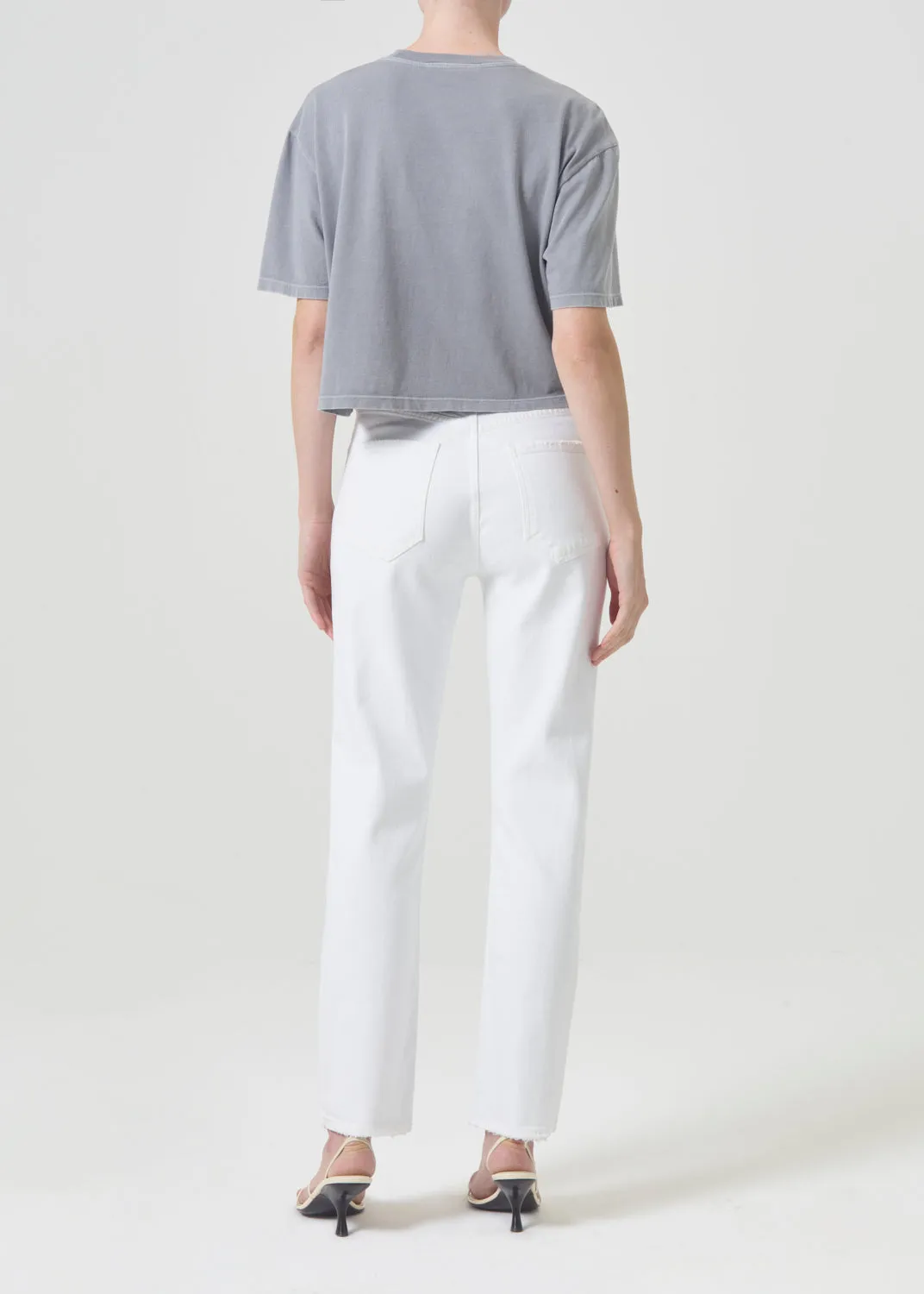 Riley Long High Rise Straight (Stretch) in Sour Cream sold by Agolde product image thumbnail 2