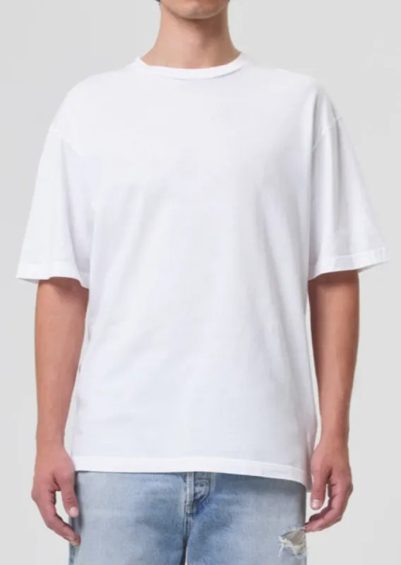 Sumner Tee in White sold by Agolde