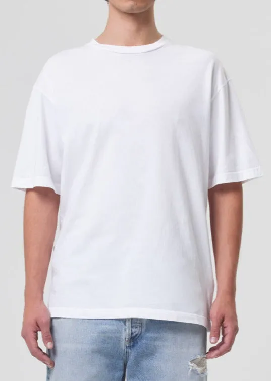 Sumner Tee in White sold by Agolde