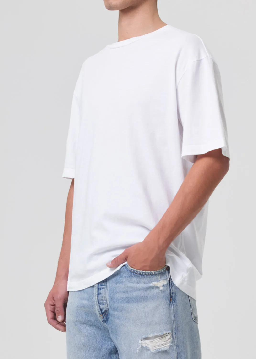 Sumner Tee in White sold by Agolde product image thumbnail 5