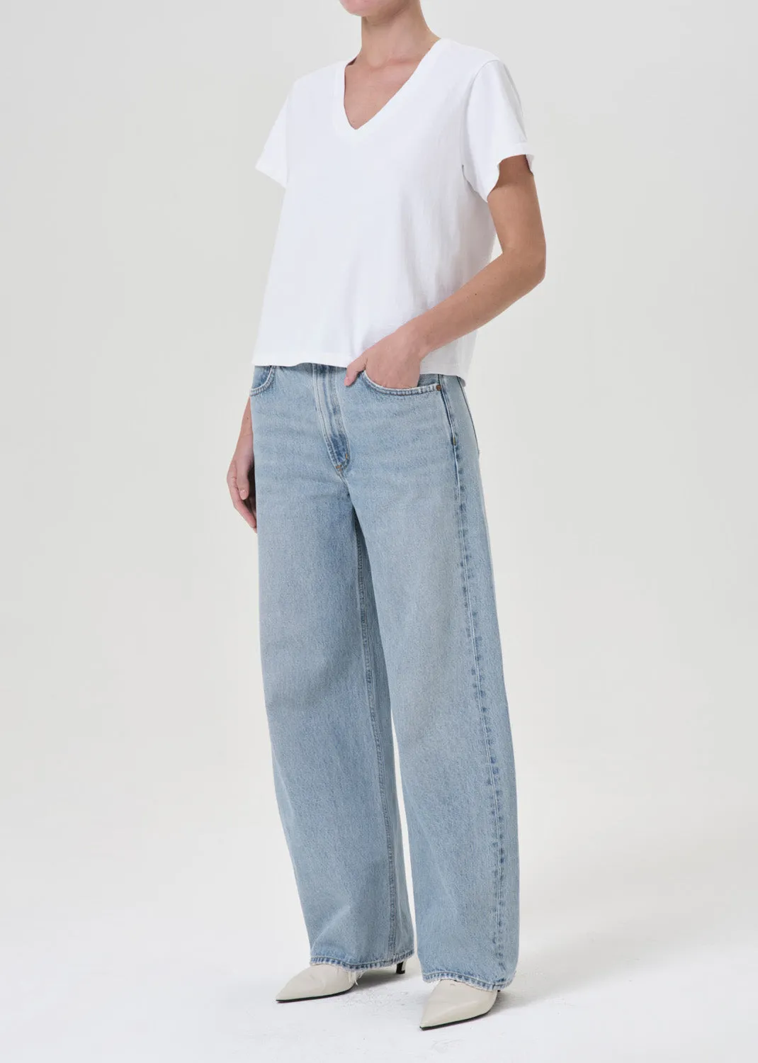 Jones T-Shirt in White sold by Agolde product image thumbnail 4