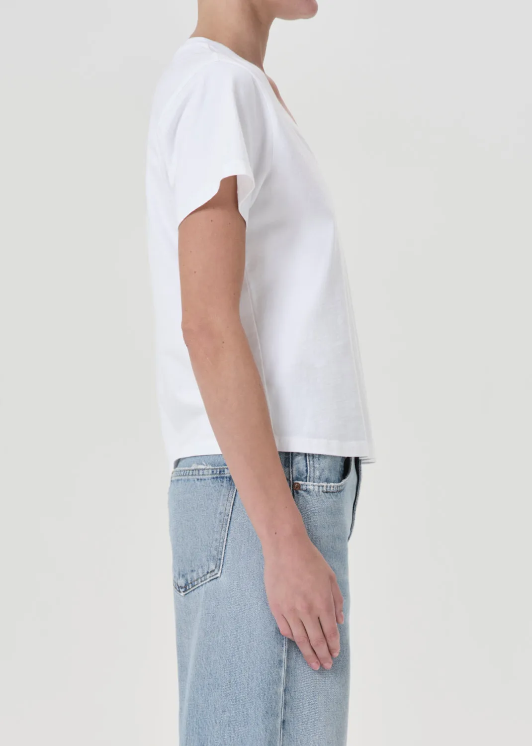 Jones T-Shirt in White sold by Agolde product image thumbnail 3