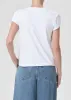Bryce Cap Sleeve Tee in White sold by Agolde