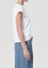 Bryce Cap Sleeve Tee in White sold by Agolde