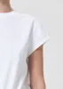 Bryce Cap Sleeve Tee in White sold by Agolde