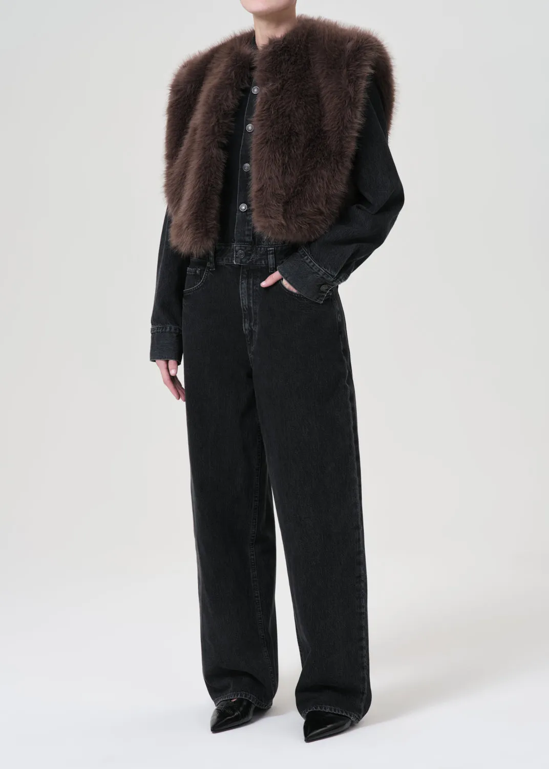 Shoreditch Ski Club x AGOLDE Fara Gilet in Paloma sold by Agolde product image thumbnail 5