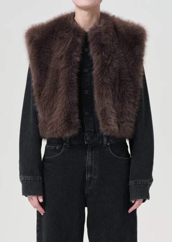 Shoreditch Ski Club x AGOLDE Fara Gilet in Paloma sold by Agolde