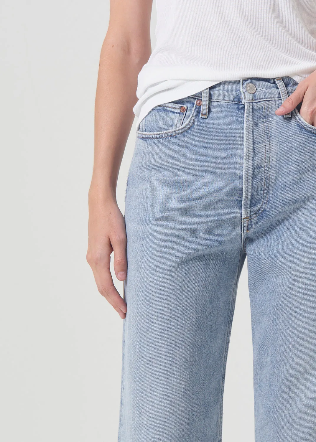 90's Crop Mid Rise Straight in Replica sold by Agolde product image thumbnail 5