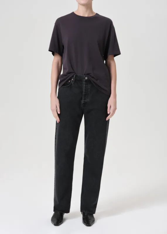 Fran Low Slung Straight in Black Tea sold by Agolde