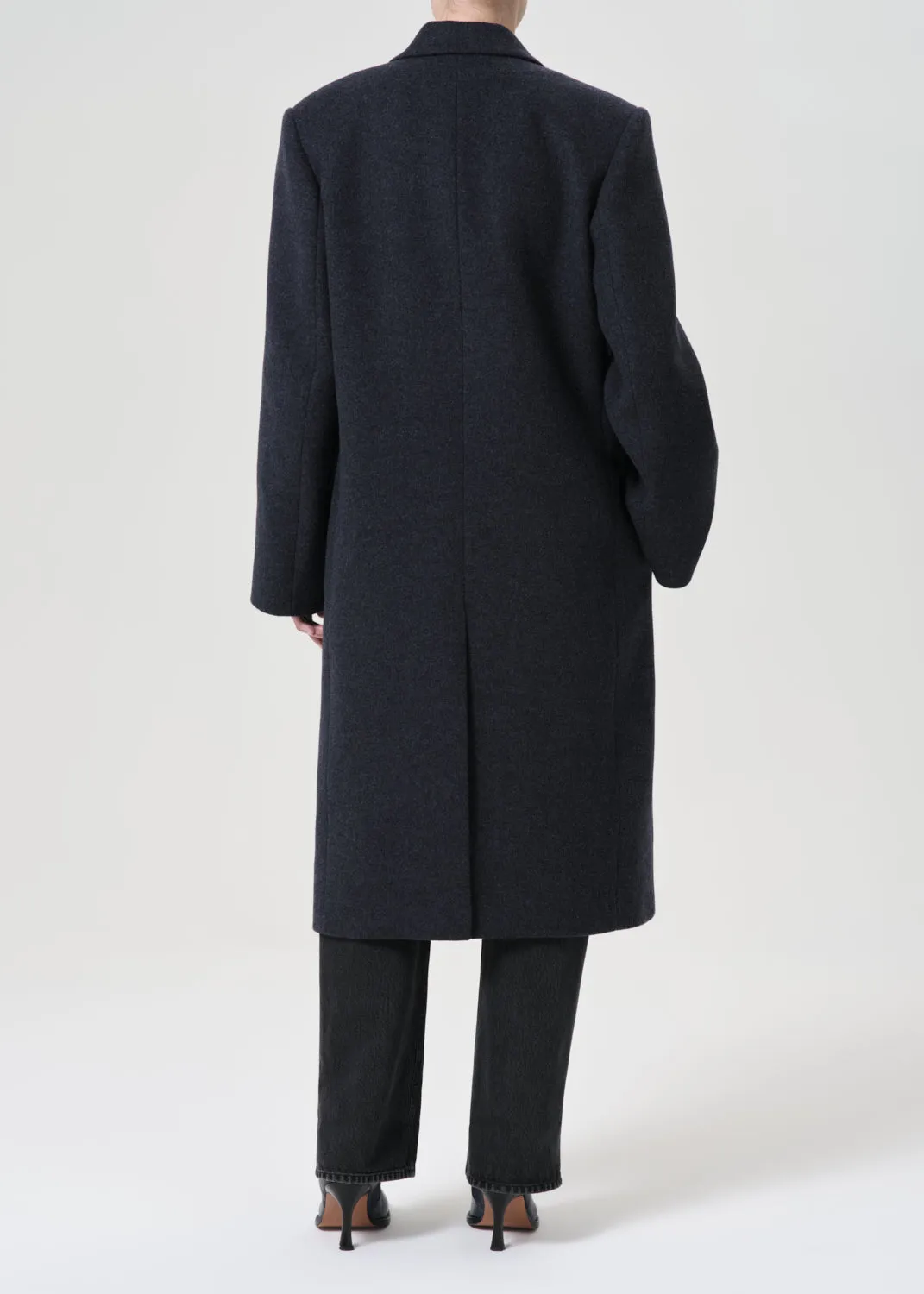 Shoreditch Ski Club x AGOLDE Ria Coat in Blue Note Heather sold by Agolde product image thumbnail 3