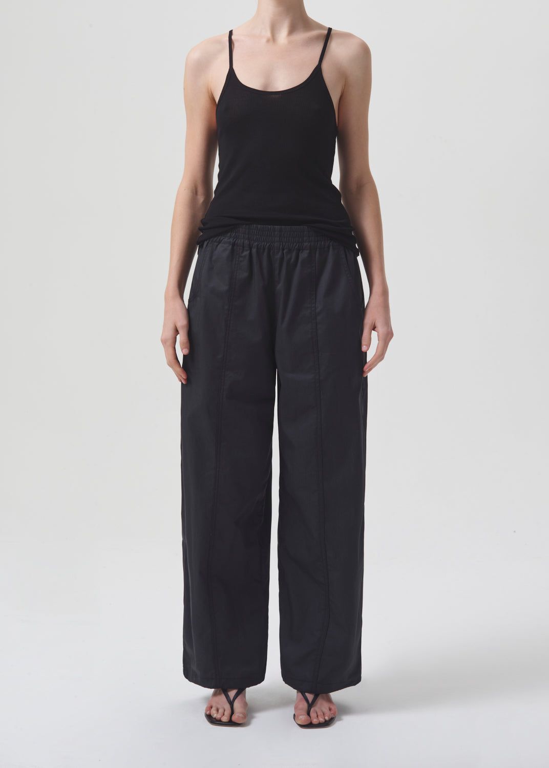 Dakota Track Pant in Black sold by Agolde