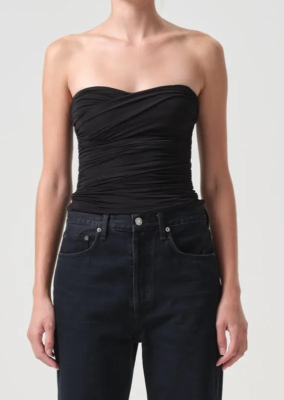 Tonia Twist Tube in Black sold by Agolde