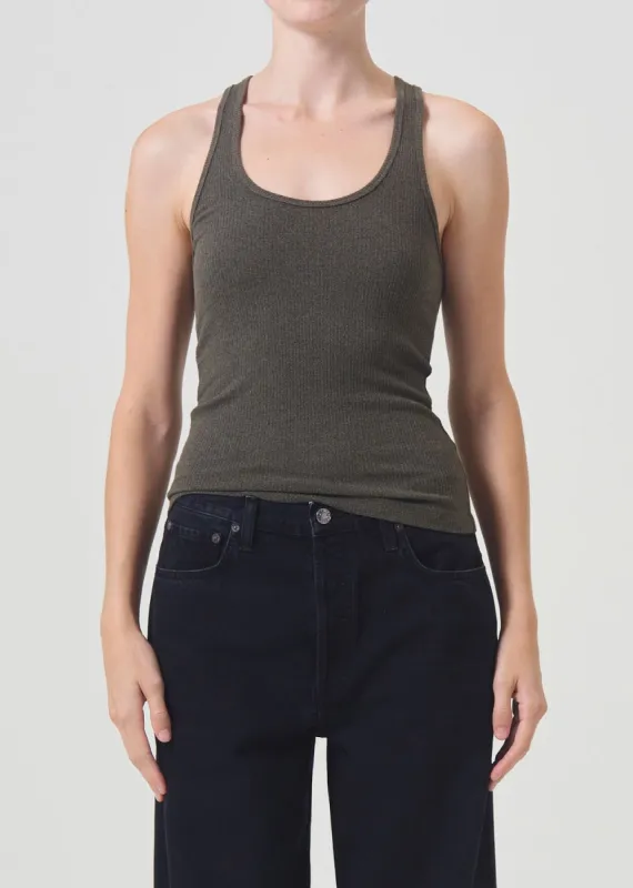 Bianca Tank in Crocodile sold by Agolde