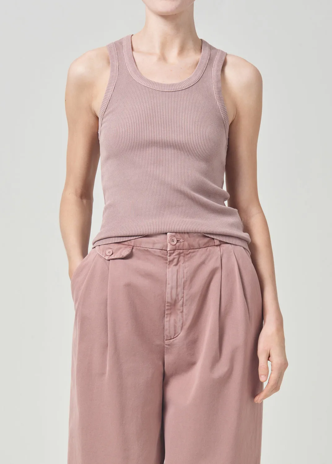 Poppy Tank in Spider Lily sold by Agolde