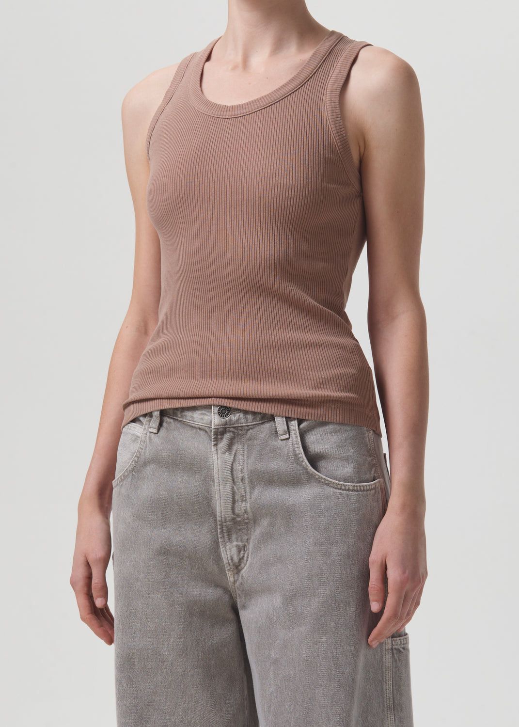 Poppy Tank in Truffle sold by Agolde product image thumbnail 4