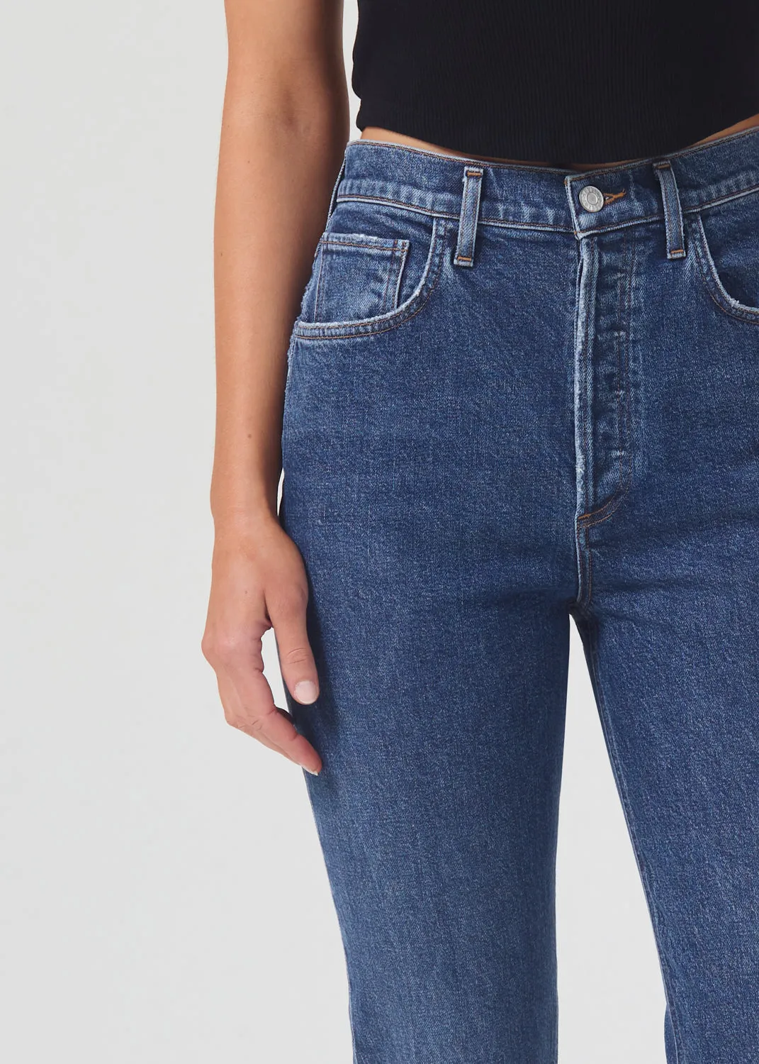 Riley High Rise Straight Crop (STRETCH) in Escape sold by Agolde product image thumbnail 5