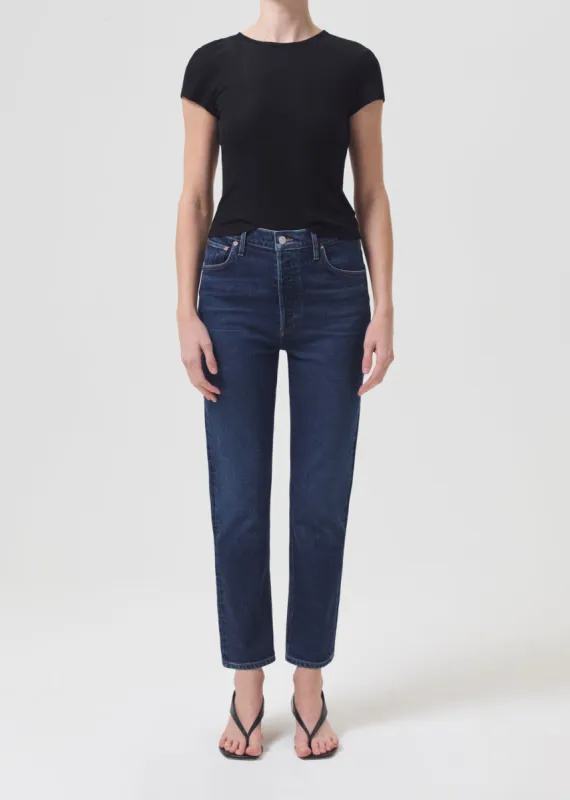 Riley High Rise Straight Crop (Stretch) in Divided sold by Agolde