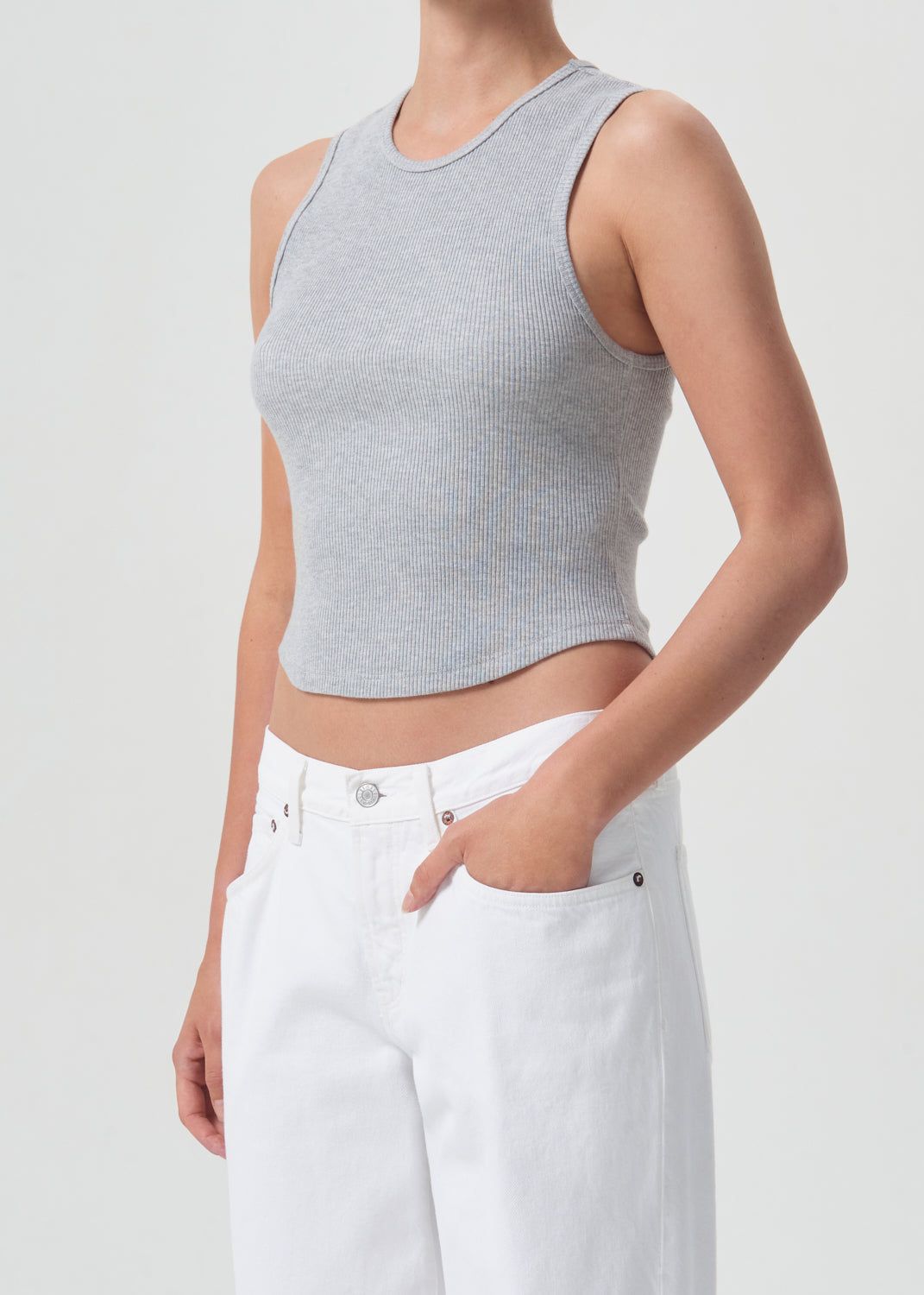 Nova Tank in Grey Heather sold by Agolde product image thumbnail 4