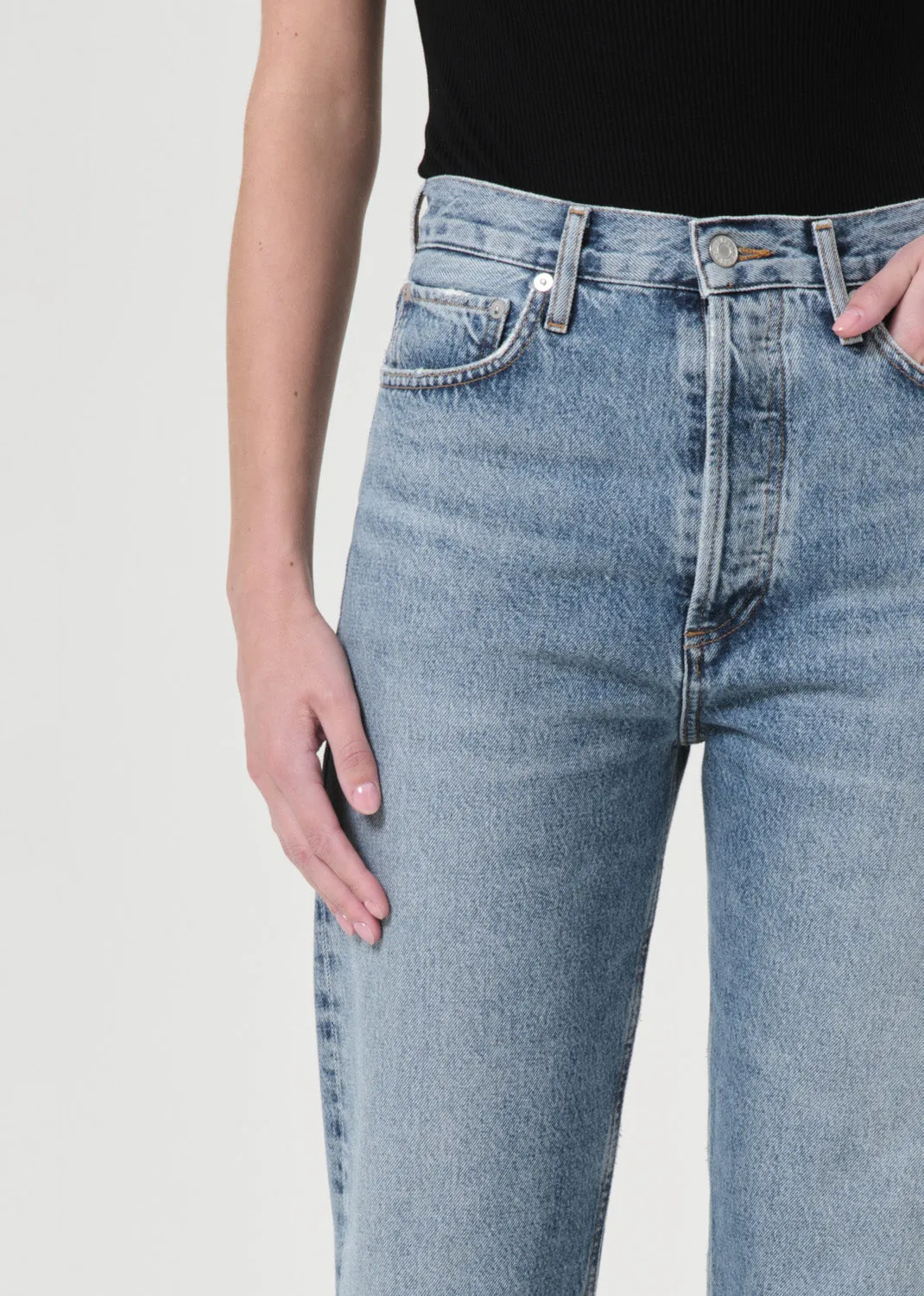 90's Pinch Waist High Rise Straight in Navigate sold by Agolde product image thumbnail 5