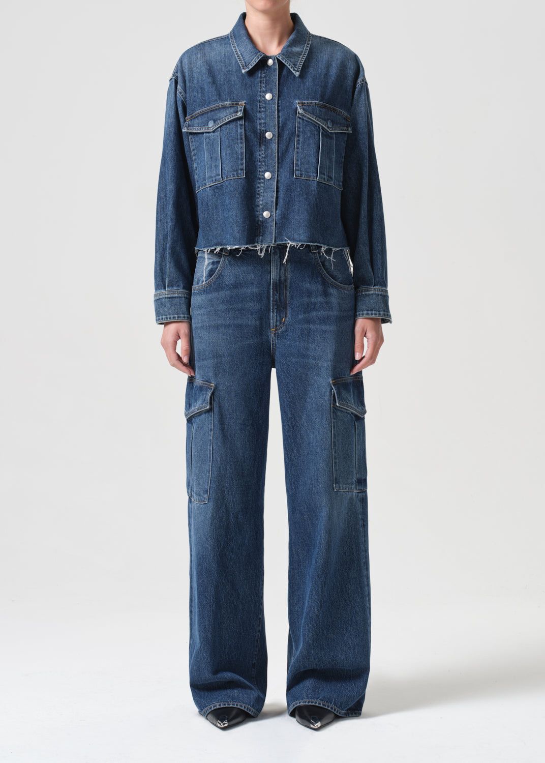 Nyx Denim Shirt in Pathway sold by Agolde