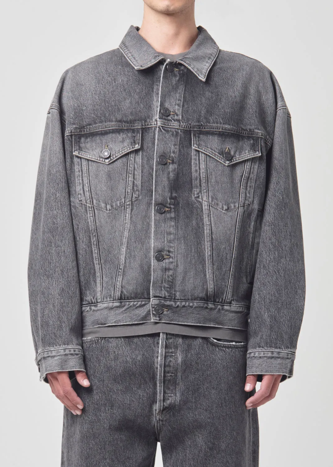 Stefano Jean Jacket in Fresh sold by Agolde product image thumbnail 3