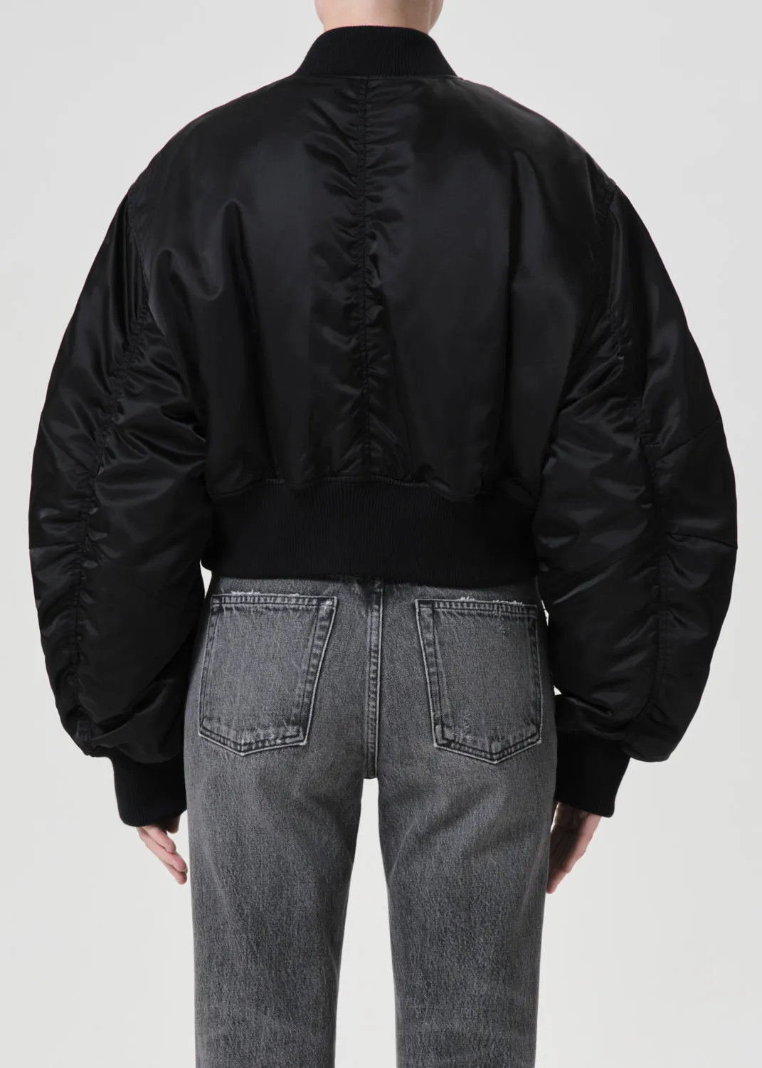 Shoreditch Ski Club x AGOLDE Jett Bomber Jacket in Black sold by Agolde product image thumbnail 3