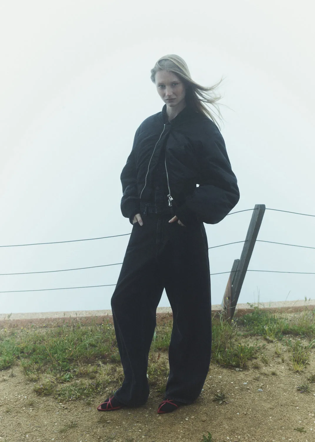 Shoreditch Ski Club x AGOLDE Jett Bomber Jacket in Black sold by Agolde product image thumbnail 2