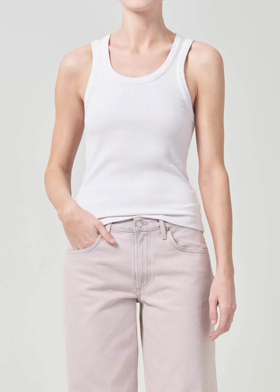 Poppy Tank in Balloon sold by Agolde