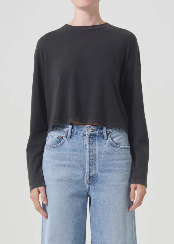 Mason Crop Tee in Fracture sold by Agolde