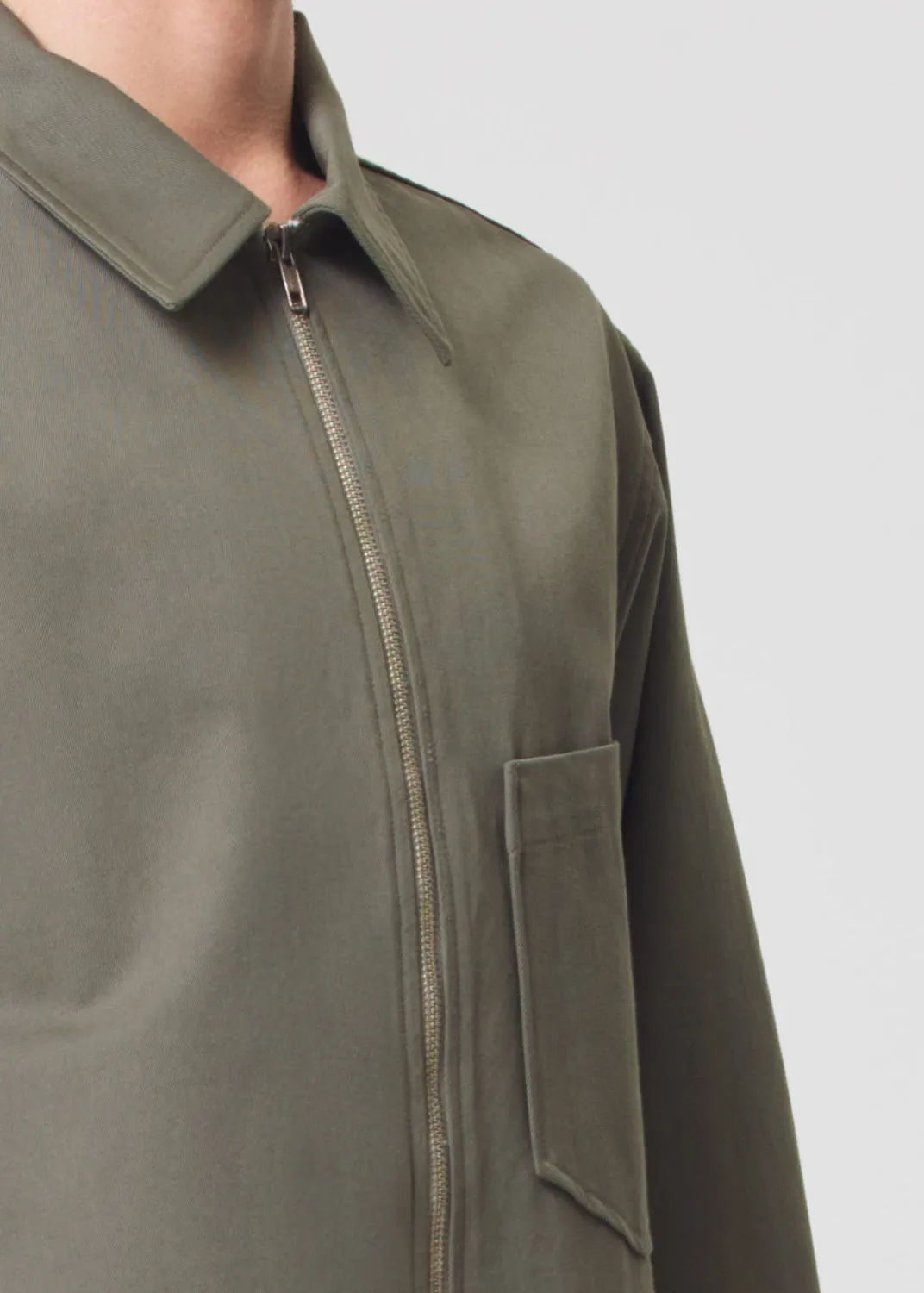 Atlas Zip Shirt in Moss sold by Agolde product image thumbnail 5