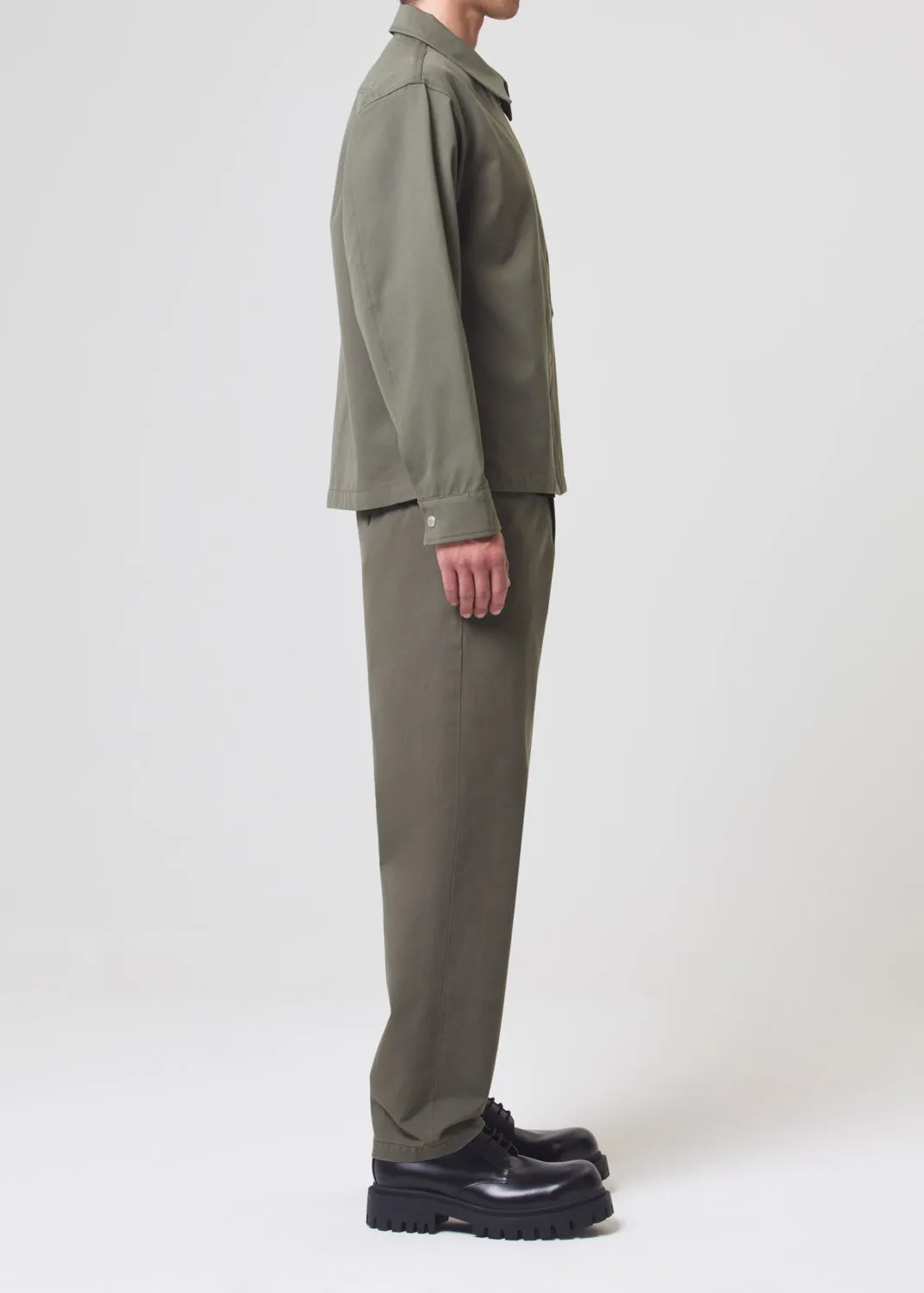 Atlas Zip Shirt in Moss sold by Agolde product image thumbnail 3