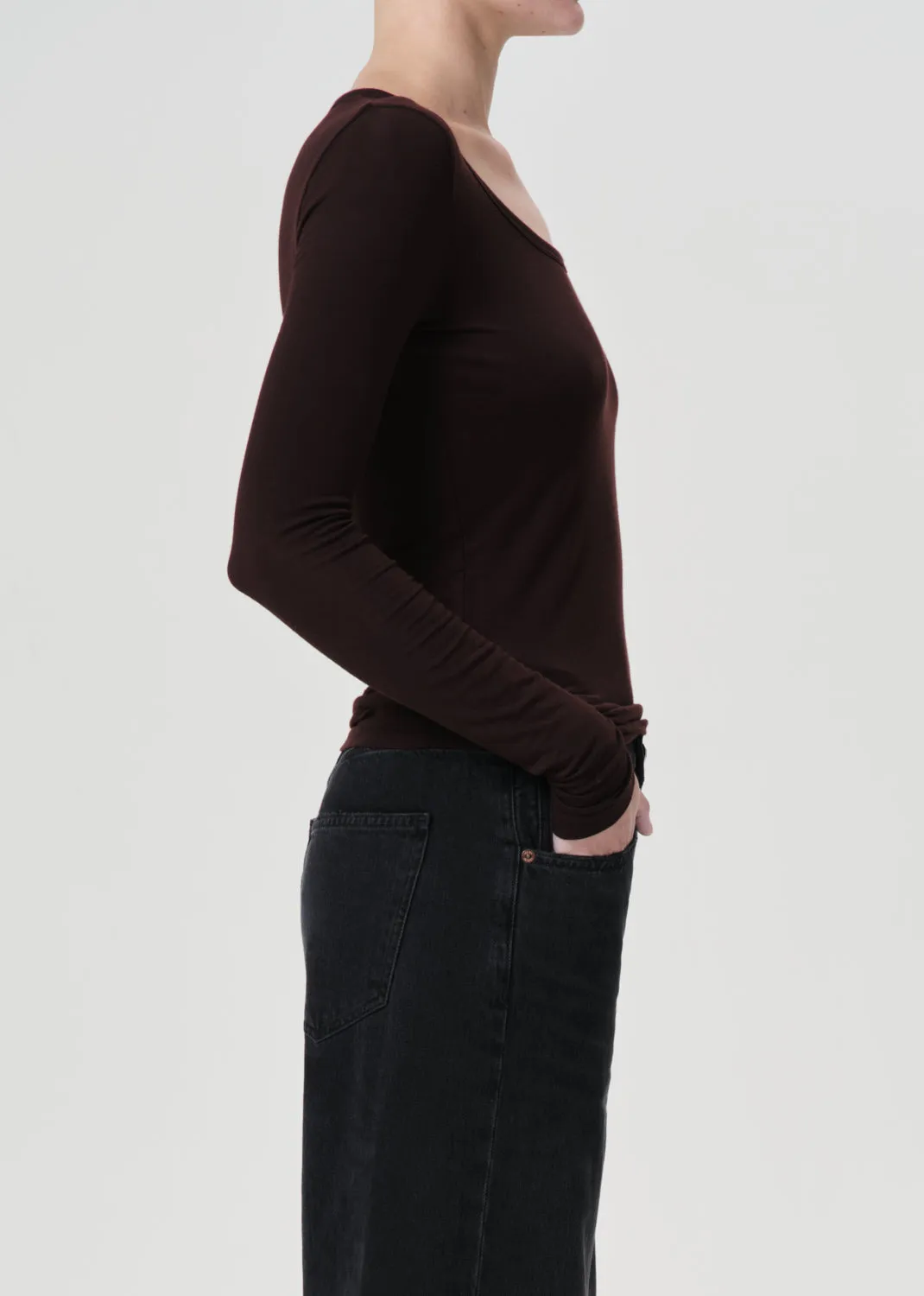 Corey Scoop Neck Tee in Infusion sold by Agolde product image thumbnail 3