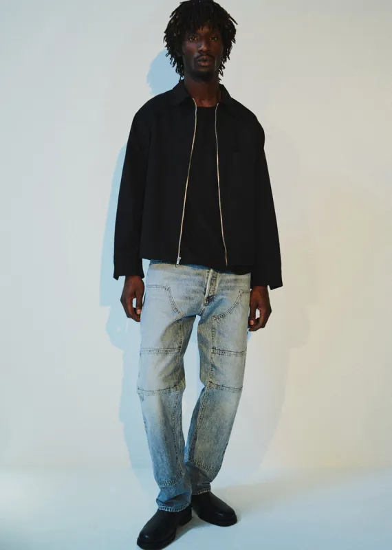 Atlas Zip Shirt in Black made by Agolde