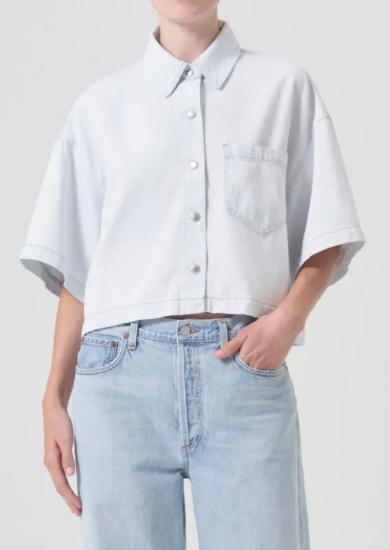 Rona Box Shirt in Shift sold by Agolde