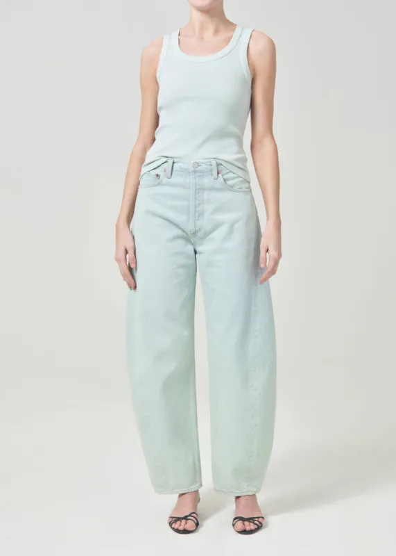 Luna Pieced Jean Finished Hem in Mint sold by Agolde