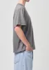Asha Mock Neck Tee in Flint sold by Agolde