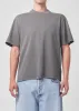 Asha Mock Neck Tee in Flint sold by Agolde
