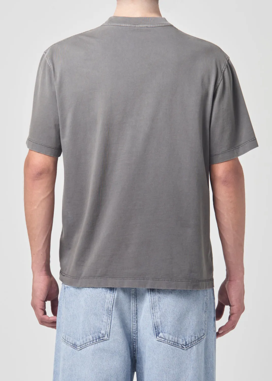 Asha Mock Neck Tee in Flint sold by Agolde product image thumbnail 4