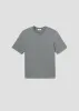 Asha Mock Neck Tee in Flint sold by Agolde