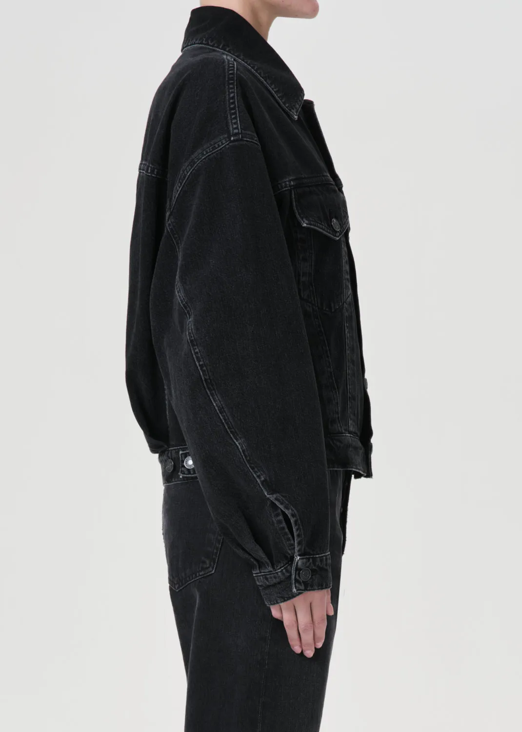 Dalton Balloon Jacket in Spider sold by Agolde product image thumbnail 4