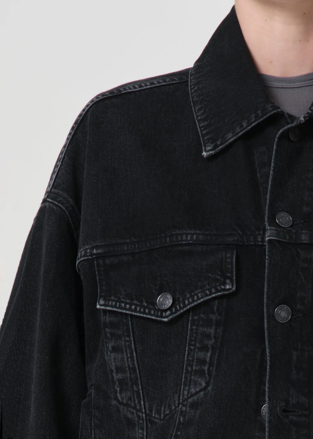 Dalton Balloon Jacket in Spider sold by Agolde product image thumbnail 5