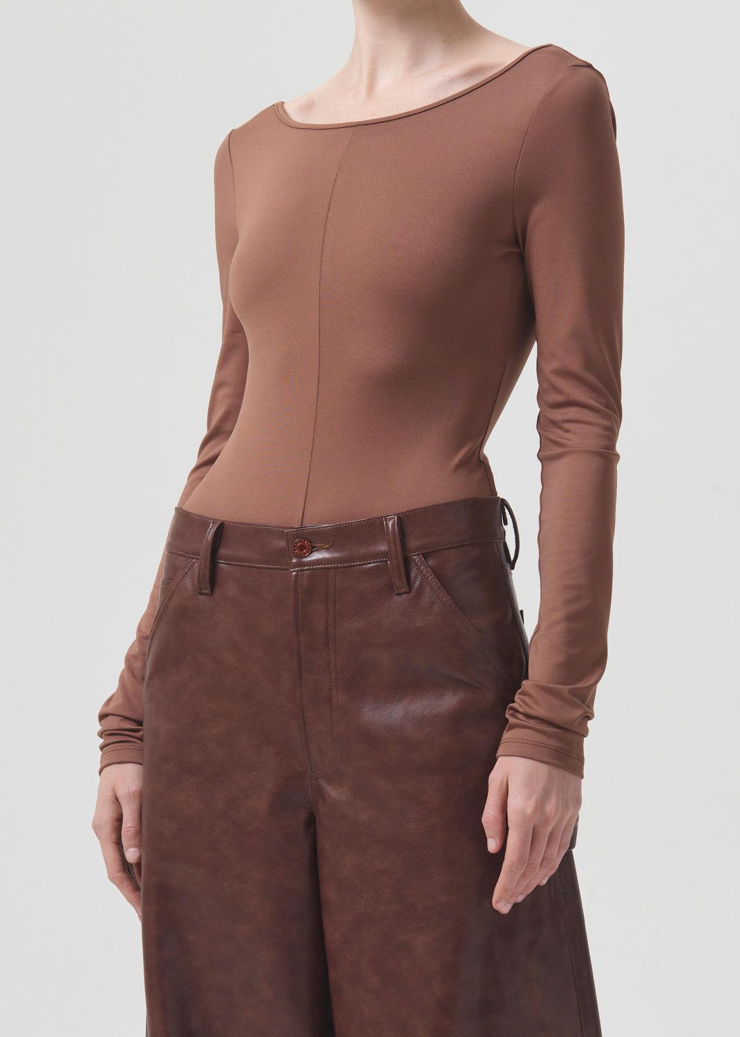 Paulette Bodysuit in Beeswax sold by Agolde product image thumbnail 4