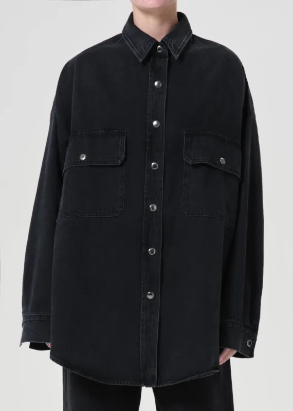 Talli Oversized Shirt in Begun sold by Agolde