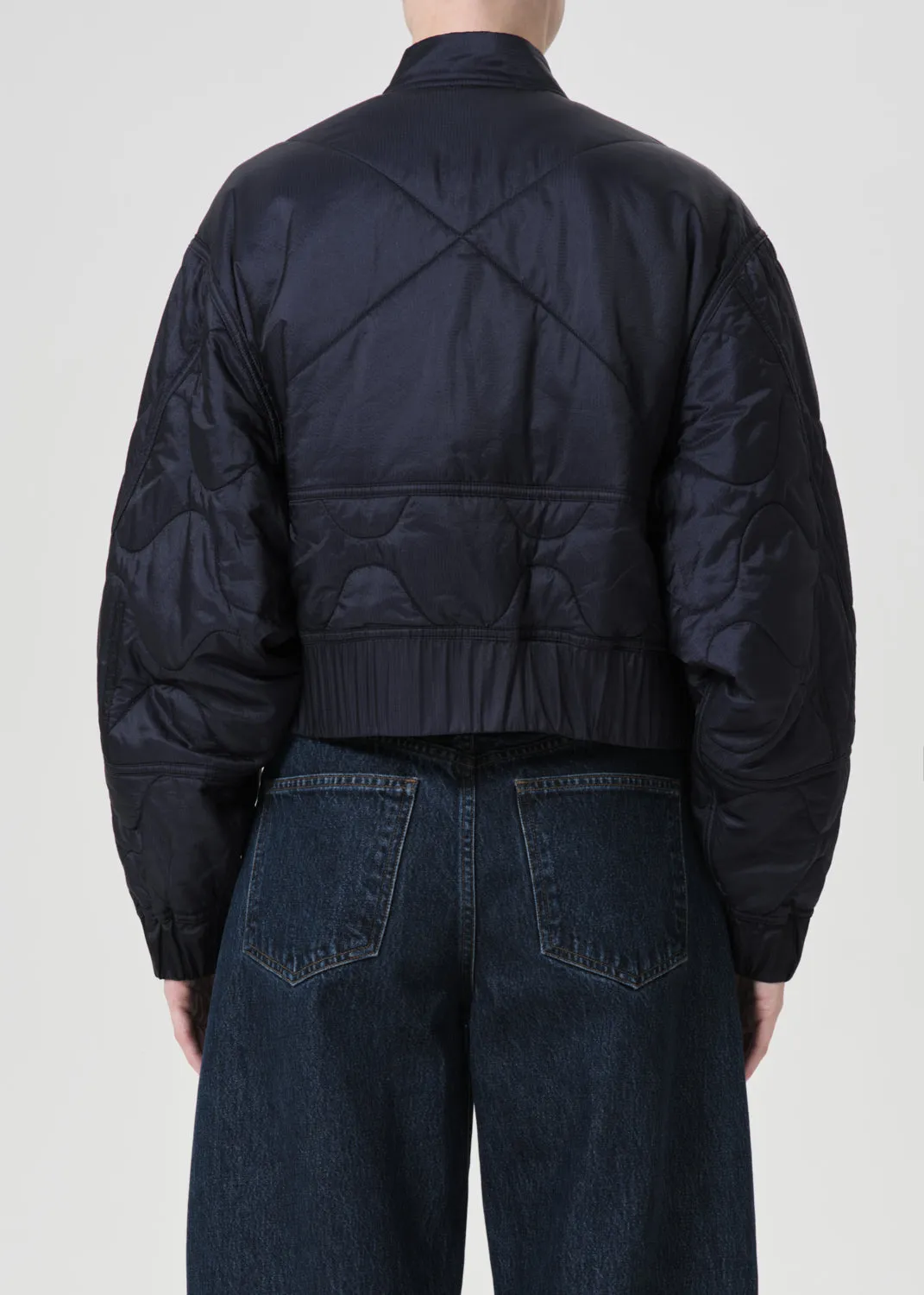Iona Quilted Jacket in Ink sold by Agolde product image thumbnail 2