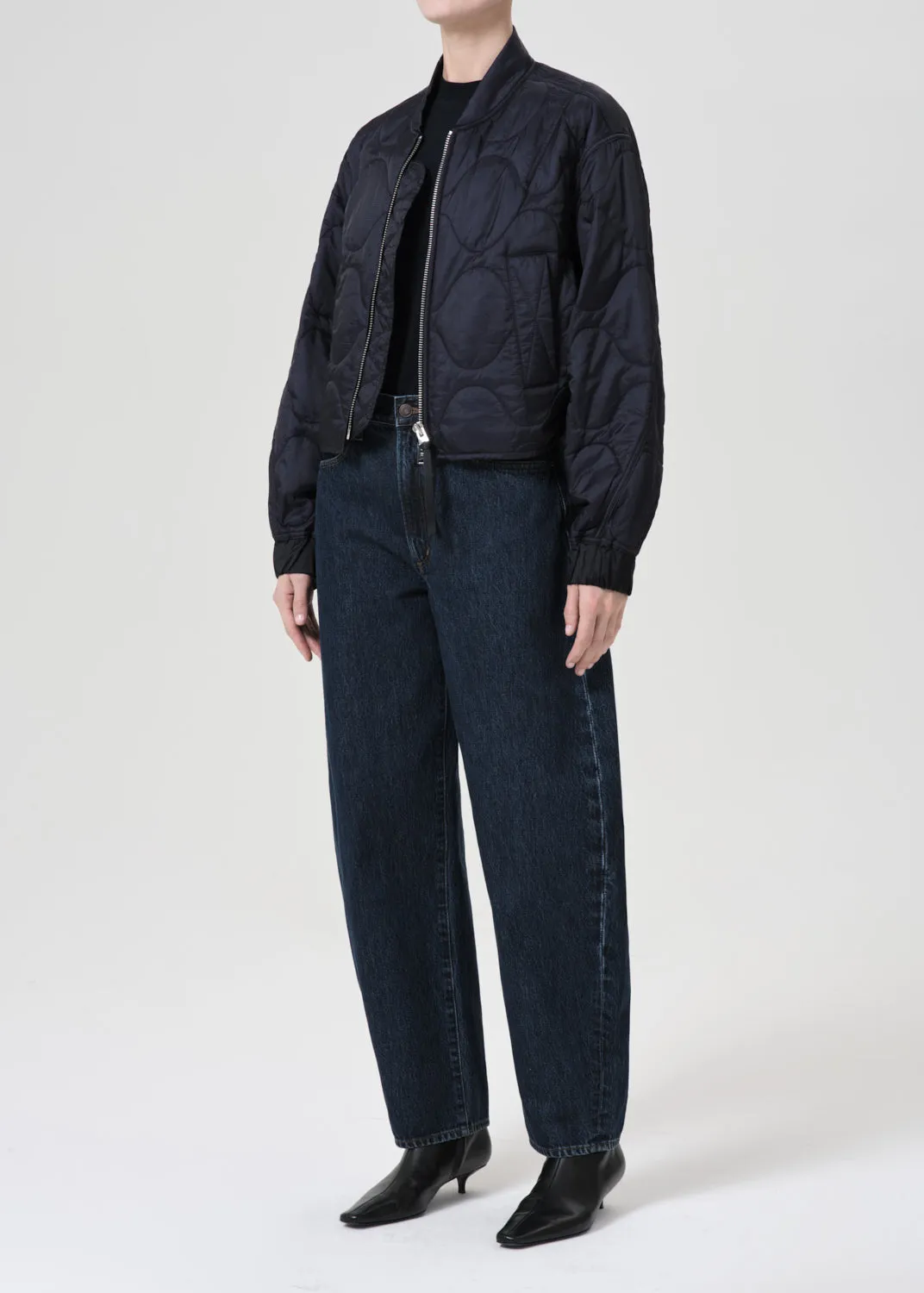 Iona Quilted Jacket in Ink sold by Agolde product image thumbnail 4