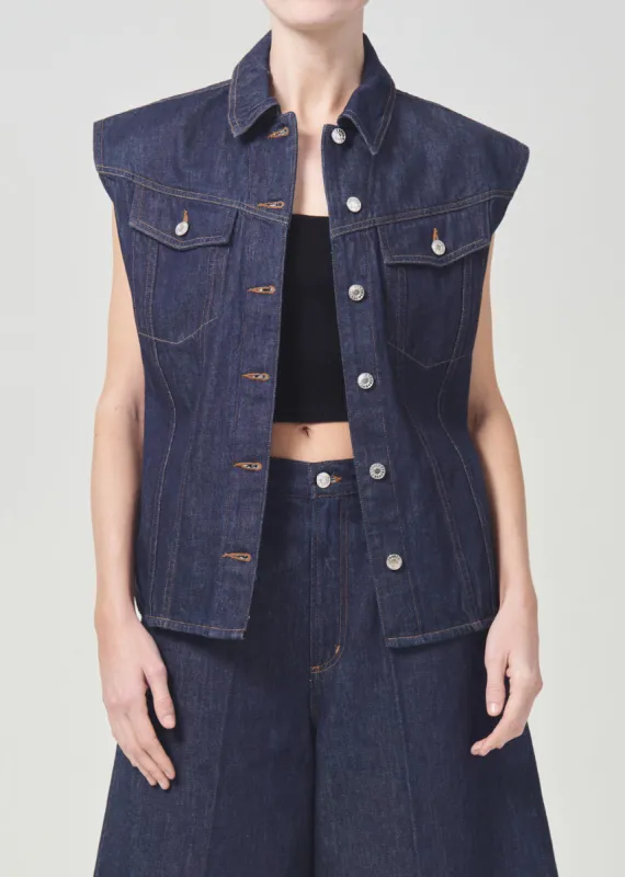 Evan Shirt in Pure sold by Agolde