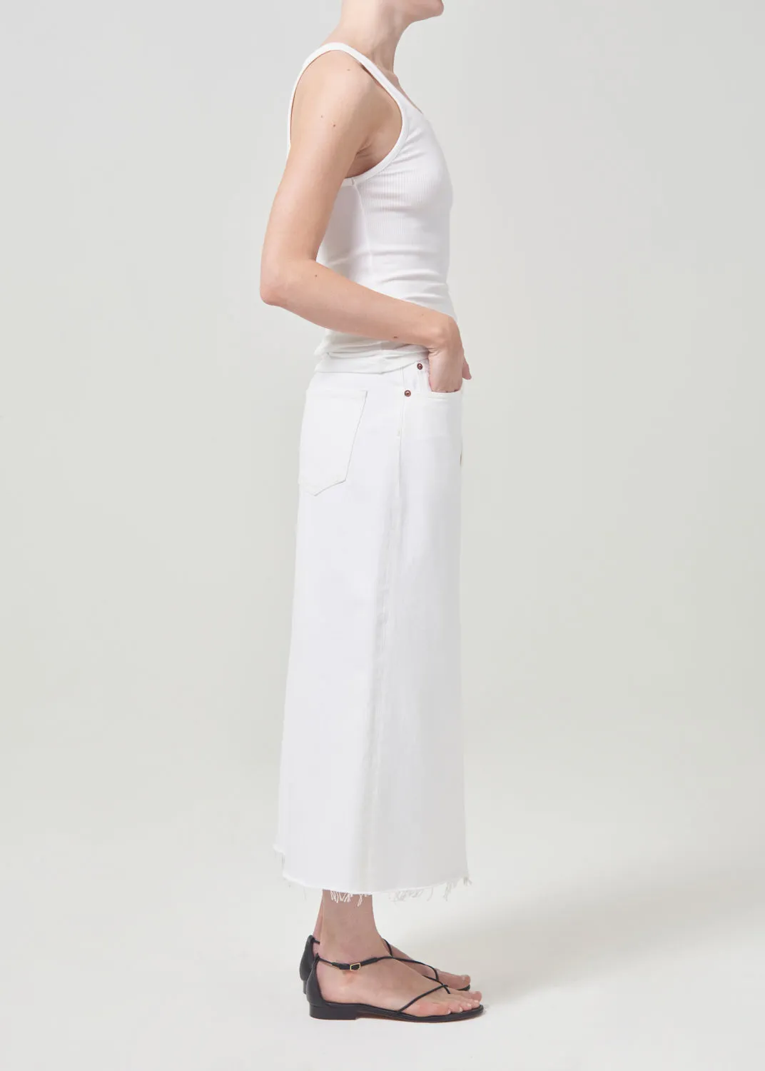 Della Skirt in Milkshake sold by Agolde product image thumbnail 3