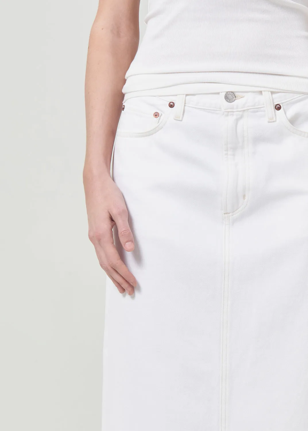 Della Skirt in Milkshake sold by Agolde product image thumbnail 5